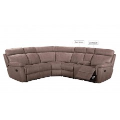 VL Baxter Armless Sectional Corner Group Brown